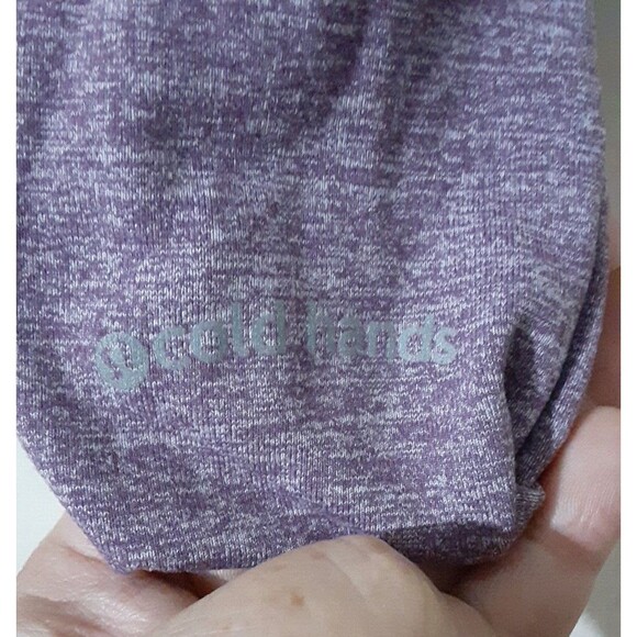 Lululemon size 8 Pull-Over Top Long Sleeve Cold 1/4 zip Hands Warm Heart Purple - Picture 3 of 9
